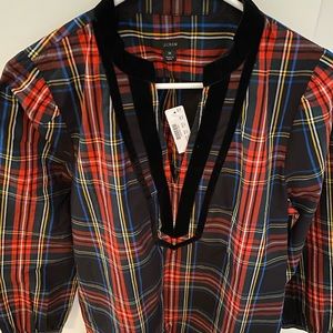 JCrew tartan plaid tunic top